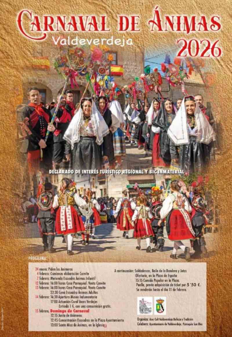 Programa del carnaval de Valdeverdeja.