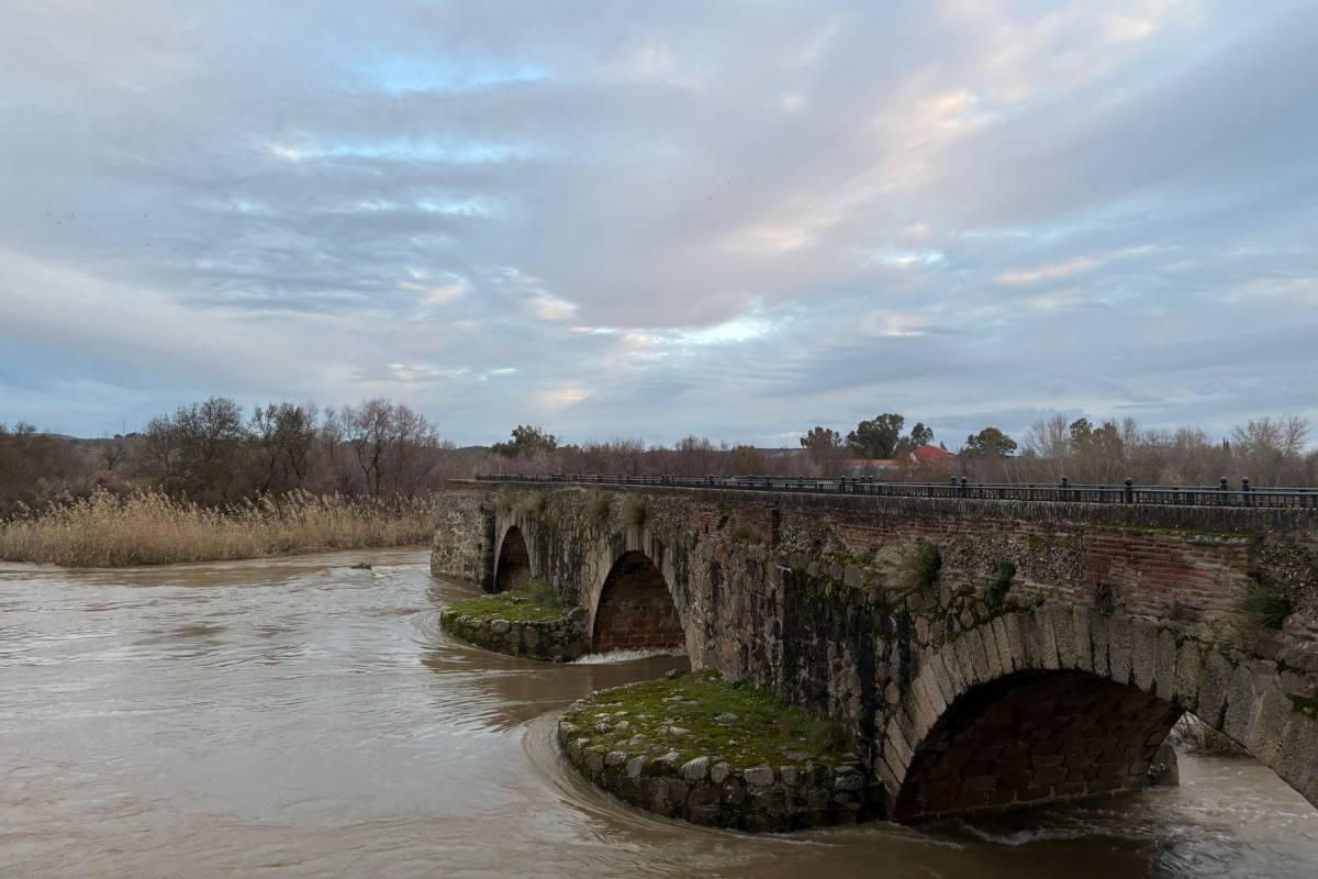 El puente romano de Talavera el domingo 8 de febrero de 2026. Foto: ENCLM/David Engenios