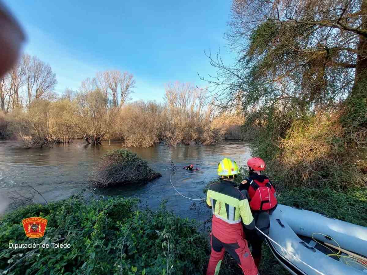 Rescate de cuatro menores en el Alberche, en Escalona (Toledo).