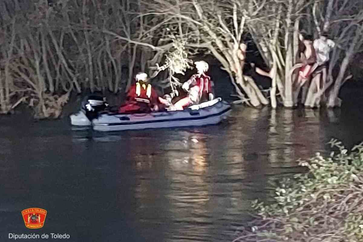 Rescate de cuatro menores en el Alberche, en Escalona (Toledo).