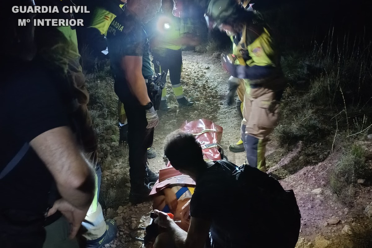Rescate del joven que practicaba barranquismo en Villa de Ves (Albacete). Foto: Guardia Civil