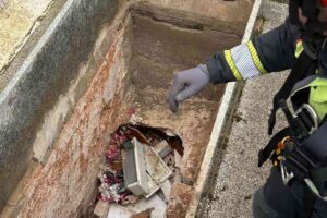 Nicho del cementerio de Daimiel al que ha caído la octogenaria