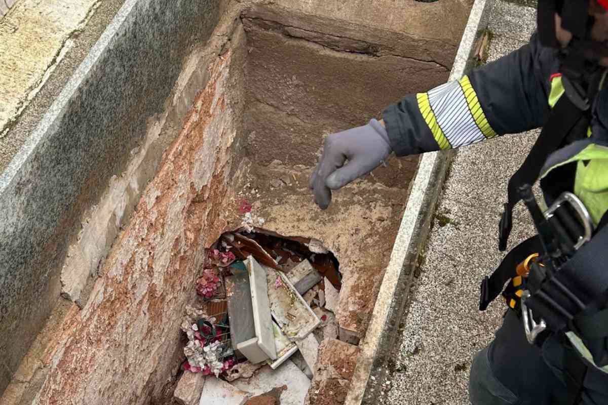 Nicho del cementerio de Daimiel al que ha caído la octogenaria
