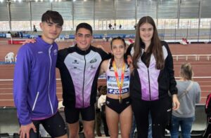 Representantes del Club Atletismo-Diputación en el Campeonato de España sub16