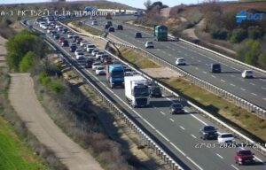 Imagen de la A-3 cerca del lugar del accidente.