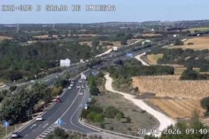 La autovía A-3 a su paso por Graja de Iniesta (Cuenca)