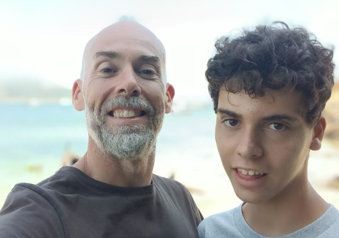 Javier y su padre, Fernando Bernácer.