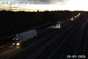 Kilómetro 242 de la autovía A-3 en Cuenca. Foto: DGT