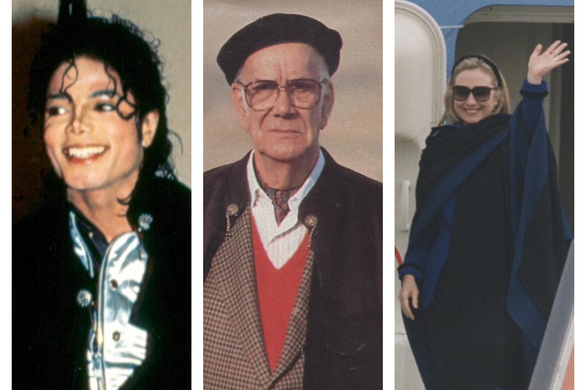 Michael Jackson, Camilo José Cela y Hillary Clinton vistiendo capas de Seseña. Fotos: Casa Seseña