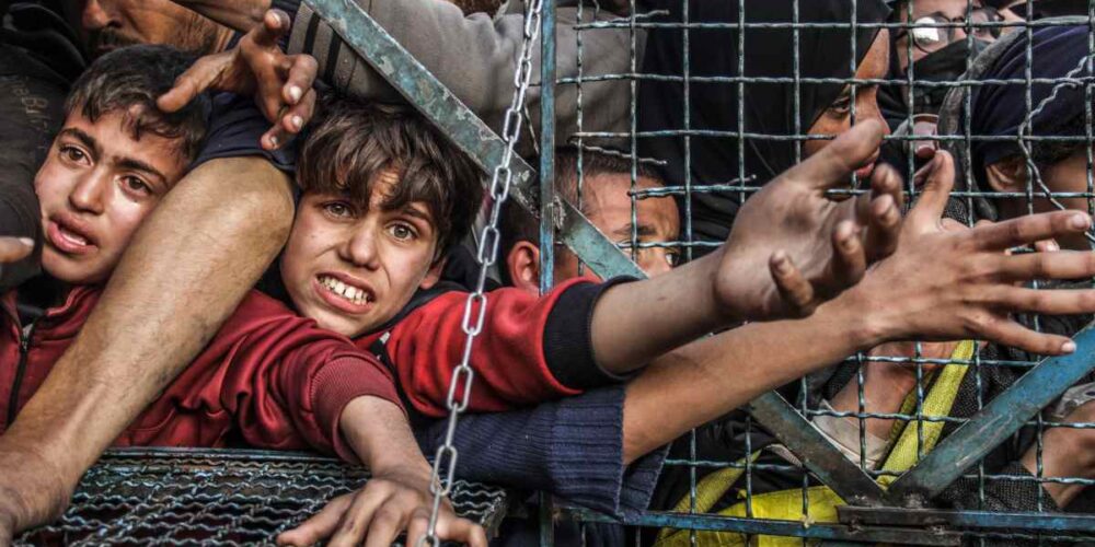 Una de las imágenes del proyecto Asedio y Hambruna, del fotoperiodista palestino Mahmoud Issa.