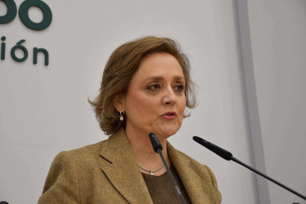 Soledad de Frutos, durante la rueda de prensa.