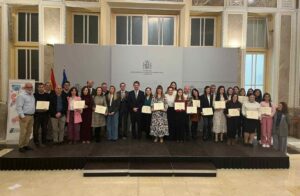 Foto de familia en la entrega de los premios Irene del Ministerio.