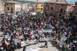 Manifestación en Cuenca contra las plantas de biogás. Foto: Asociación Vecinal Campos del Paraíso Comunidad Rural