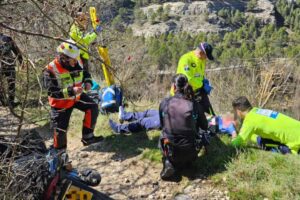 Accidente en una senda junto al camino de San Isidro, en Cuenca.