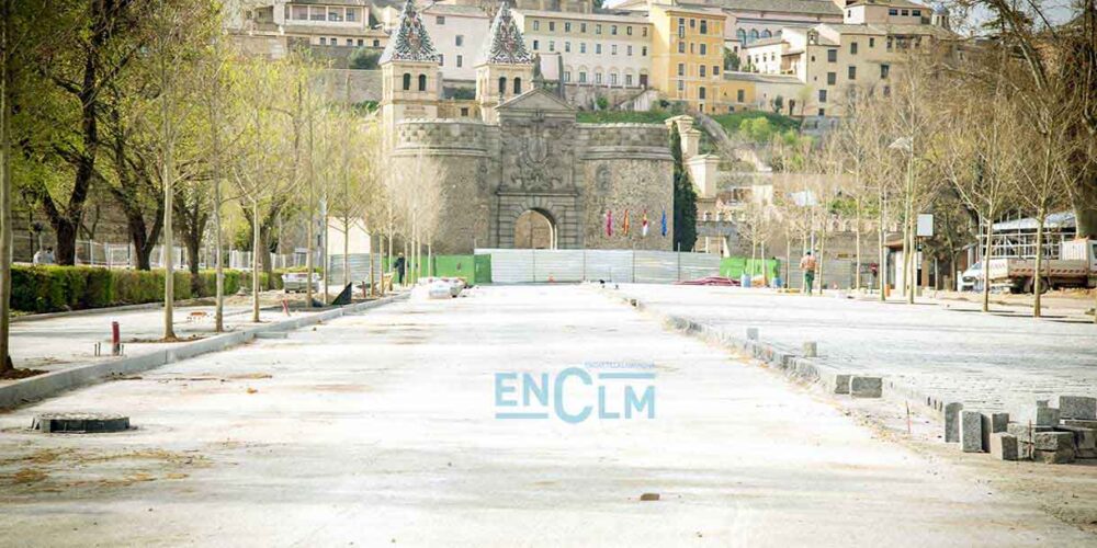 Obras en el Paseo de la Vega de Toledo. Foto: Rebeca Arango.