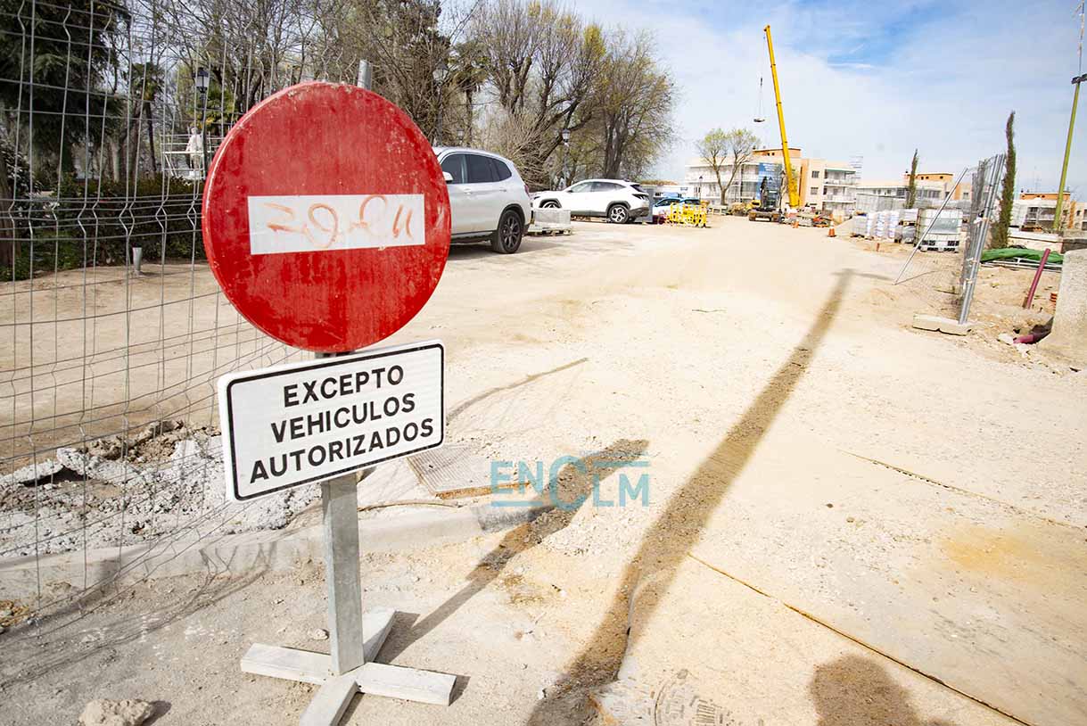 Obras en el Paseo de la Vega de Toledo. Foto: Rebeca Arango.