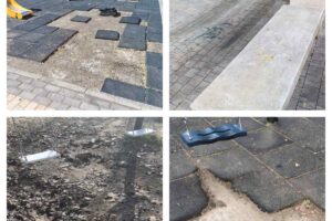 Estado de cuatro parques de Talavera. Fotos: PSOE e IU