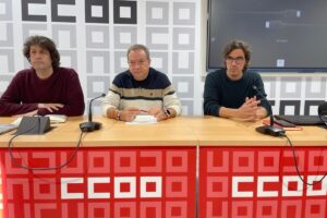 Rueda de prensa en la sede de CCOO Albacete