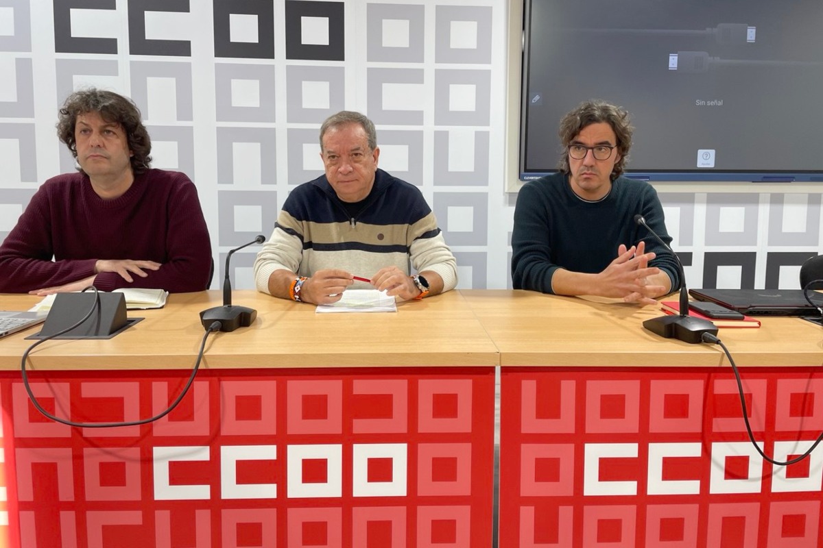 Rueda de prensa en la sede de CCOO Albacete