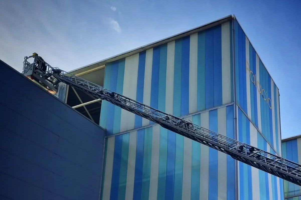 Actuación bomberos Palacio Multiusos Foto: Bomberos Guadalajara