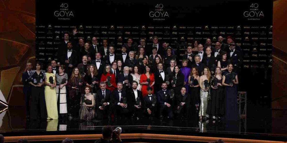 Foto de familia de los Premios Goya.