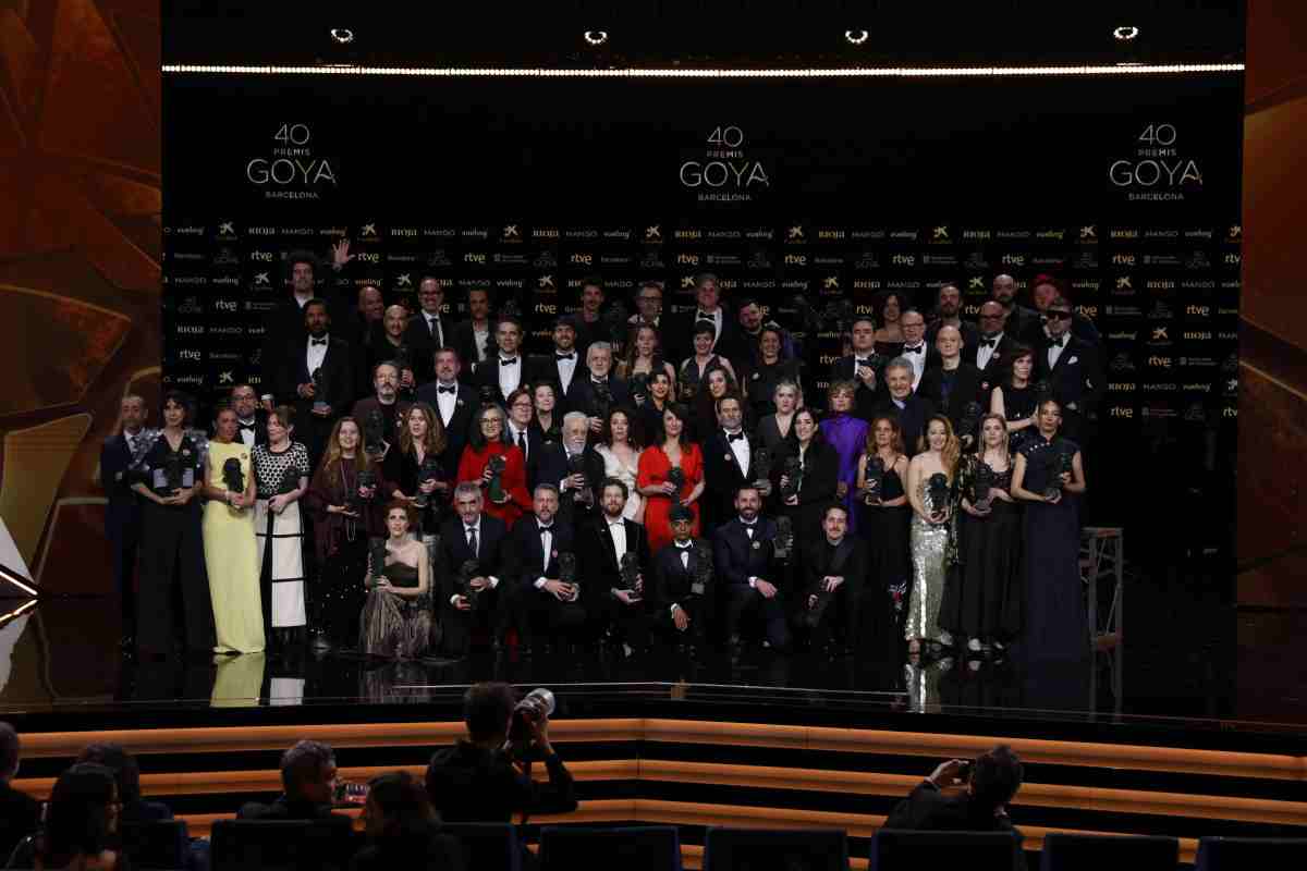 Foto de familia de los Premios Goya.