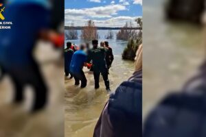 Rescate en el pantano de Buendía. Foto: Guardia Civil
