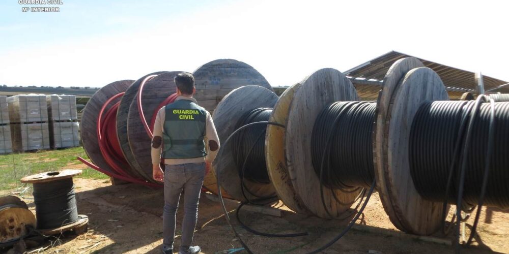 Robo de cable en Cuenca. Foto: Guardia Civil