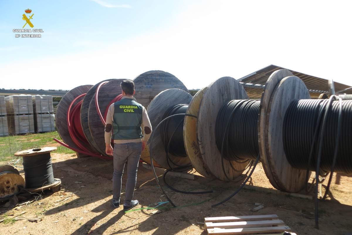 Robo de cable en Cuenca. Foto: Guardia Civil