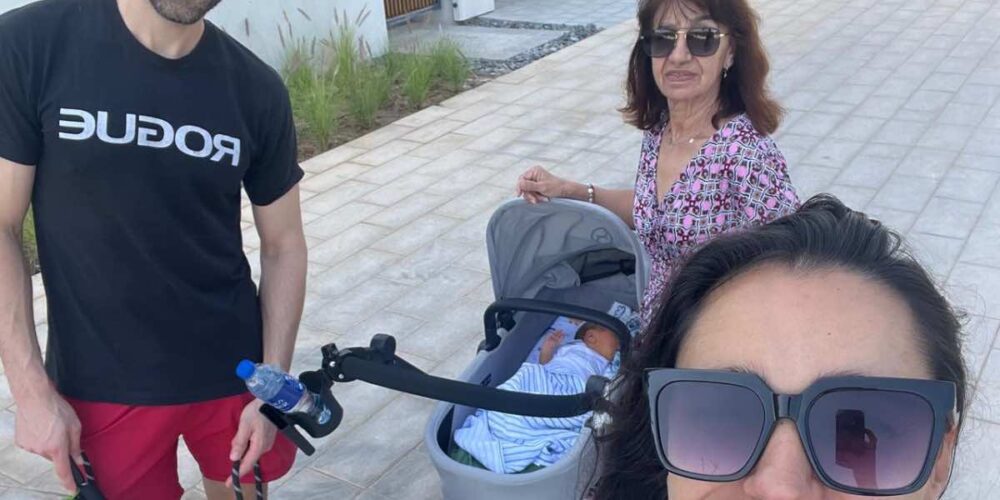 Sagrario y su familia días antes del inicio de la guerra en Oriente