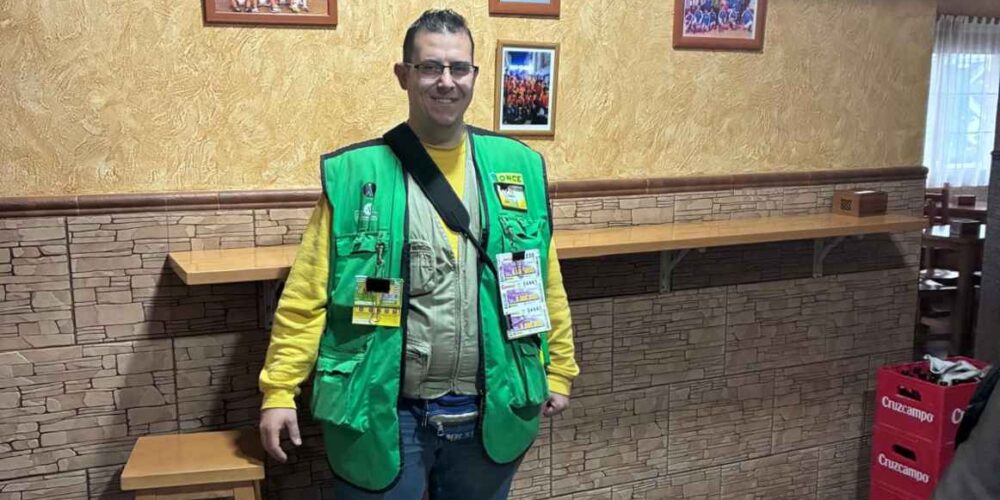 Santiago Suárez González, vendedor de la ONCE.