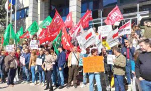 Concentración de CSIF, STAS, CCOO y UGT.