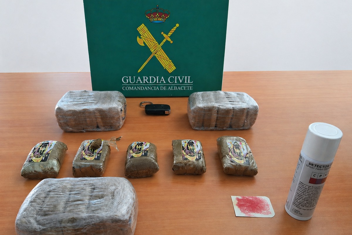 Droga incautada por la Guardia Civil de Tobarra y Aýna (Albacete)
