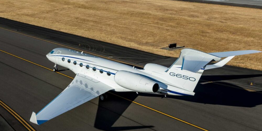 Imagen del Gulfstream G650 que citan en el anteproyecto del aeródromo - Foto: Gulfstream Aerospace