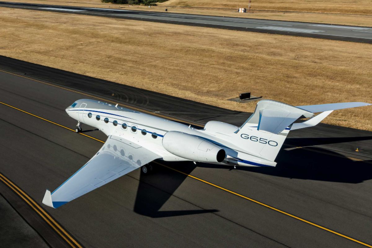 Imagen del Gulfstream G650 que citan en el anteproyecto del aeródromo - Foto: Gulfstream Aerospace