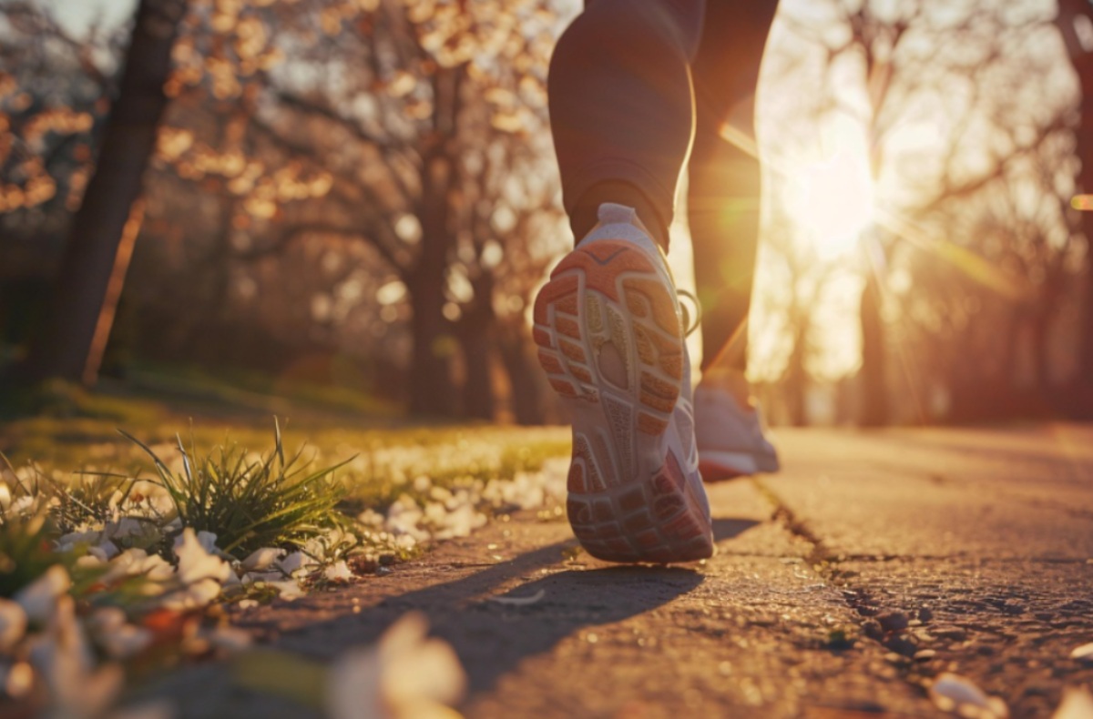 Piernas de un corredor. Imagen de archivo
