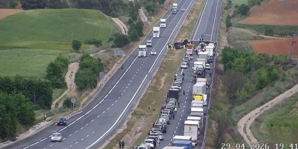 Punto de la A-3 en Cuenca en el que se ha producido el accidente de tráfico. Foto: DGT