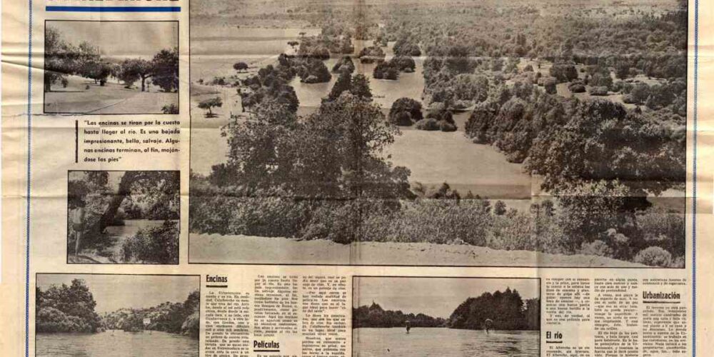 Recorte de un periódico de la época anunciando la urbanización Calalberche. Foto: Corbalan Inmobiliara