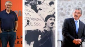 Juan Antonio Mata en diferentes momentos de su vida y su actividad sindical.