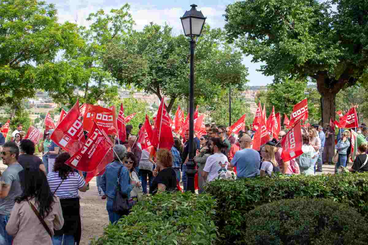 Manifestación de CCOO en Toledo. Foto: Maria Vital.