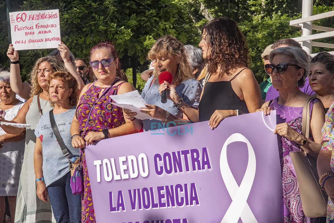 Concentración de repulsa contra la violencia machista de Toledo. Foto: Rebeca Arango.