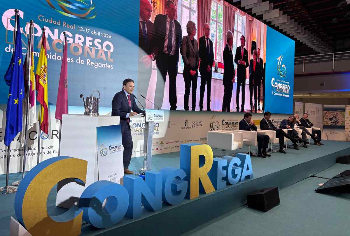 José Joaquín Gómez Alarcón, vicepresidente de Fenacore, en el XVI Congreso Nacional de Comunidades de Regantes, en Ciudad Real.