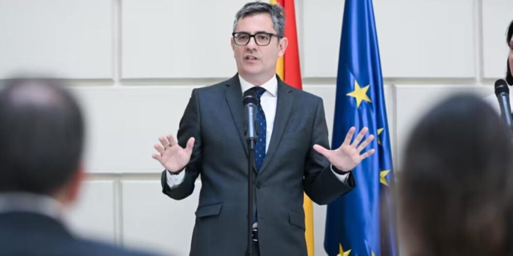 El ministro de la Presidencia, Justicia y Relaciones con las Cortes, Félix Bolaños. Gustavo Valiente - Europa Press