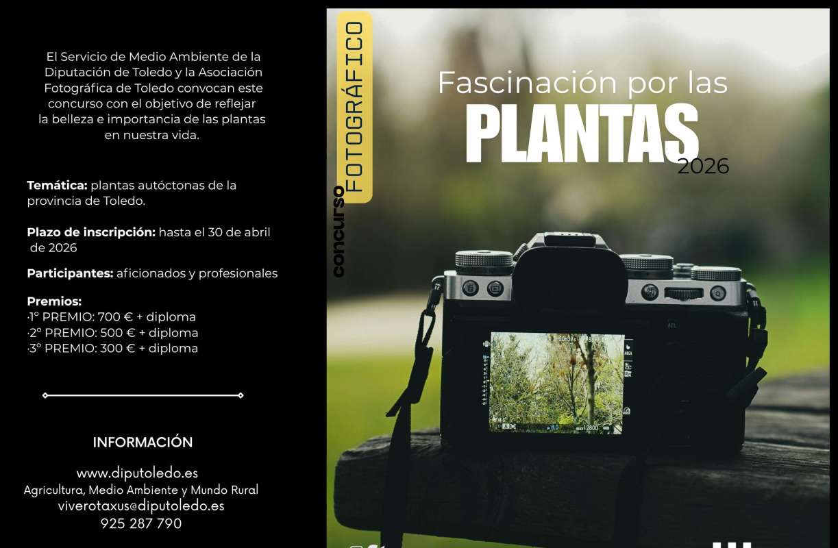 Cartel del concurso de fotografía 'Fascinación por las plantas'.