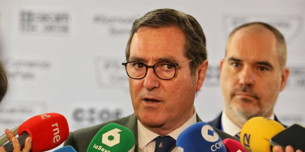 El presidente de la CEOE, Antonio Garamendi. Foto: EP.