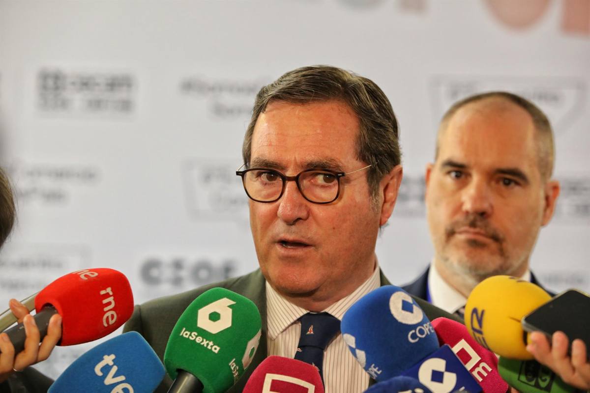 El presidente de la CEOE, Antonio Garamendi. Foto: EP.