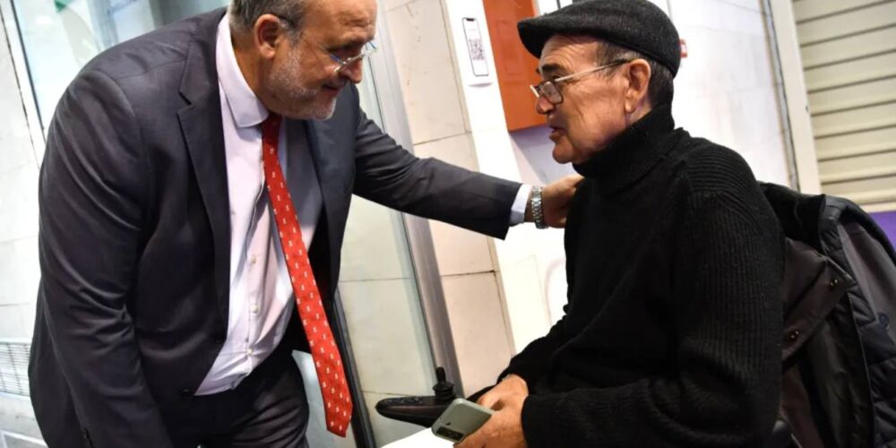 El vicepresidente primero, José Luis Martínez Guijarro, y Isidoro Gómez Cavero.