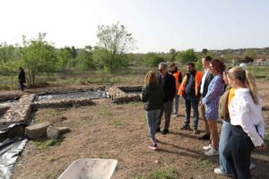 El alcalde de Toledo, Carlos Velázquez, ha visitado esta mañana junto a concejales las obras.