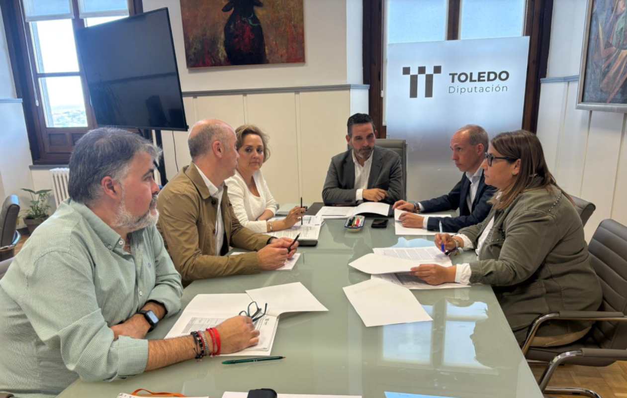 Reunión de los portavoces de los distintos grupos políticos en la Diputación de Toledo.