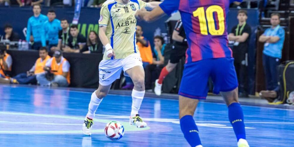 Partido anterior entre el Viña Albali y el Barcelona. Foto: Viña Albali Valdepeñas.